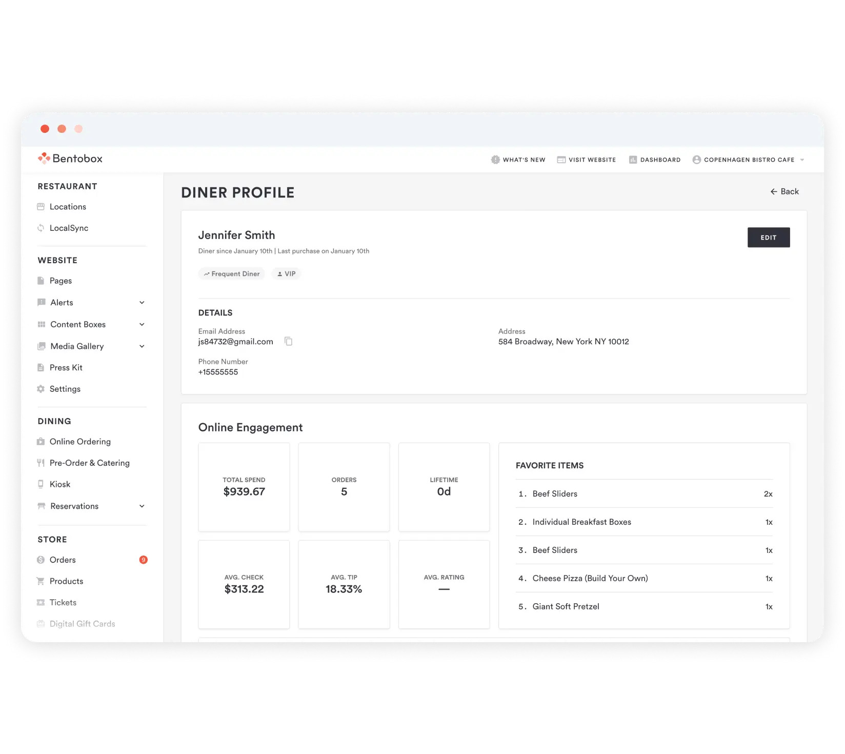 BentoBox Online Ordering System