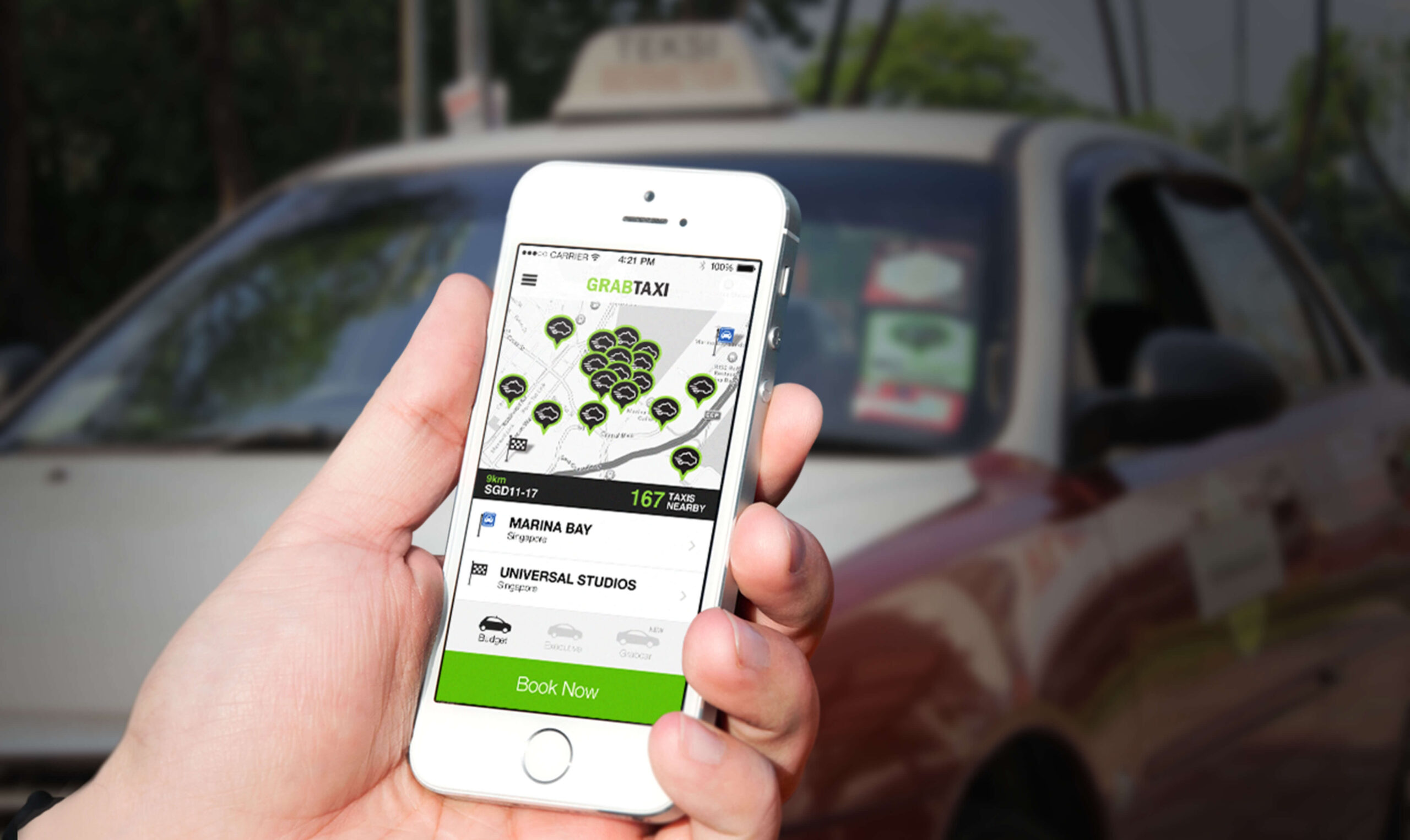 GrabTaxi booking app