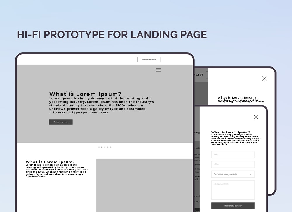 high-fidelity (high-fI) wireframes