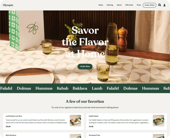 Square Online Ordering System
