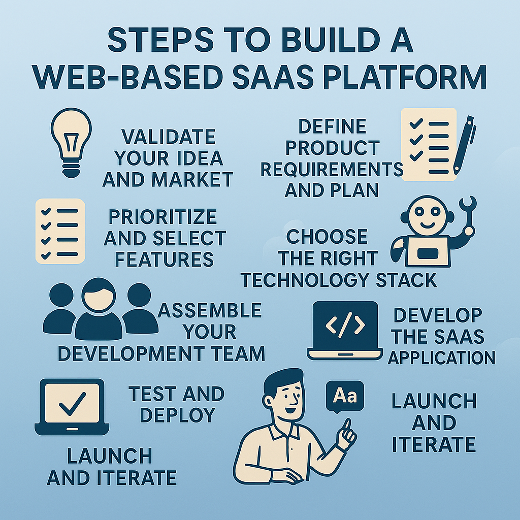 Steps to Build a Web-Based SaaS Platform