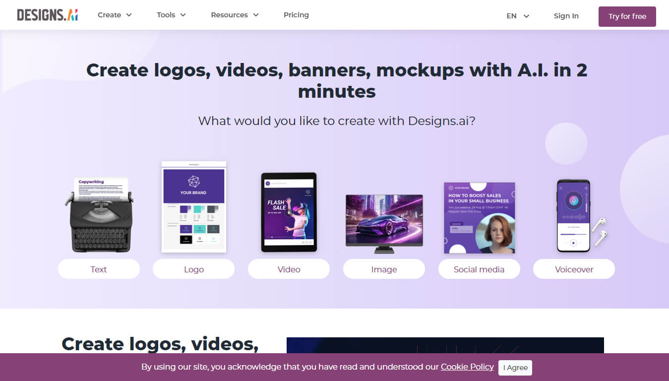 DesignsAI logo generator