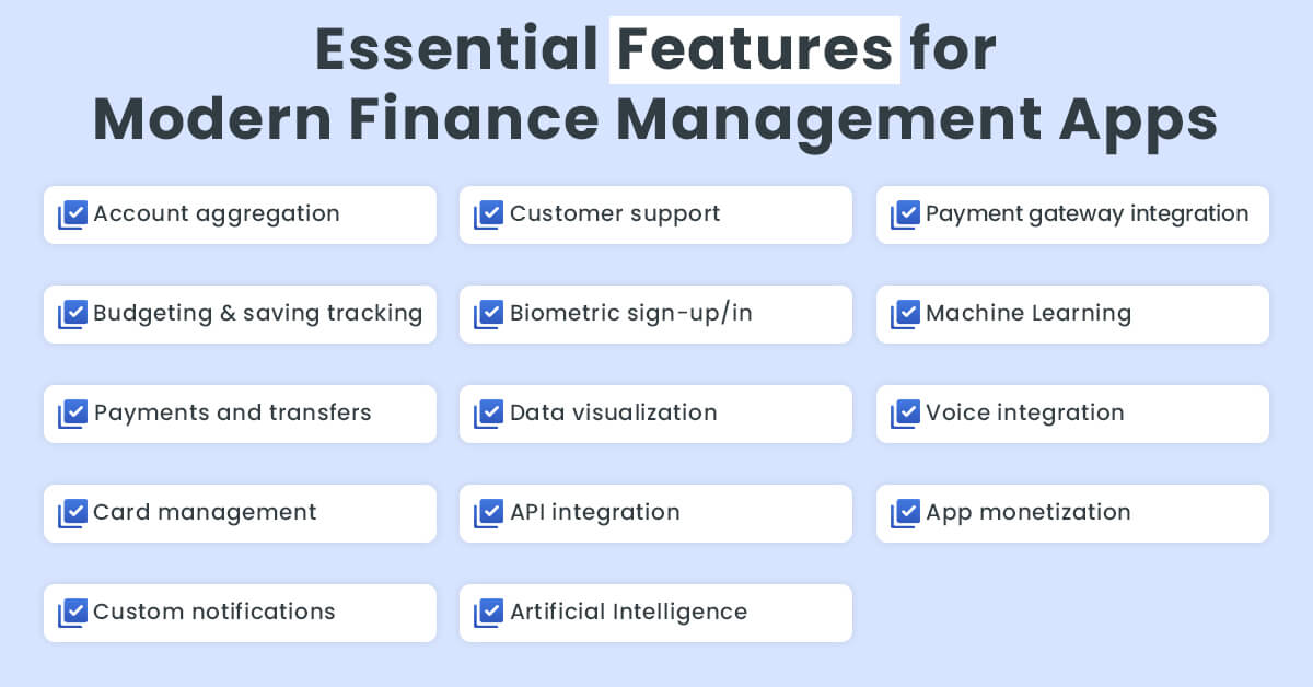 features for modern finance management apps
