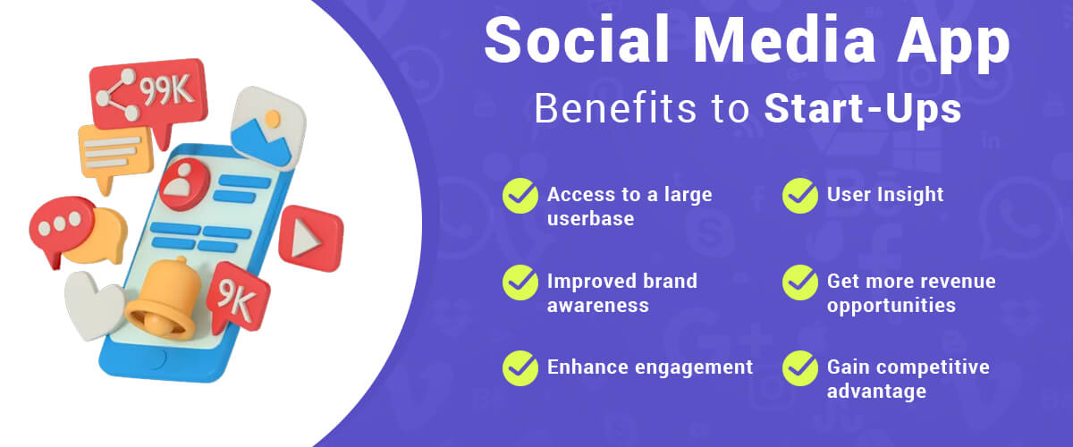 social media app benefits to start ups